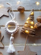 Ozdoba świąteczna w stylu Boho, eko bombka 012