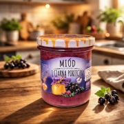 Miód kremowany z czarną porzeczką
