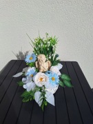 Stroik z pięknym aniołkiem,Niebieski Stroik dla dziecka na cmentarz 