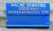 SDP Stowarzyszenie Dziennikarzy Polskich, Zjazdy,1989 Identyfikatory 3 szt.