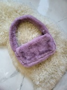 Super Puchata Pluszowa Viralowa Liliowa Fioletowa Torebka