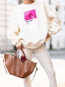 BLUZA DRESOWA BASIC OVERSIZE NADRUK NOWA KOLEKCJA POLSKA MARKA 