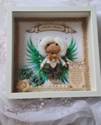 anioł stróż dla chłopca w ramce 3 d z szybką