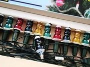 Lampki choinkowe światełka bałwanki na choinkę świąteczne retro  vintage