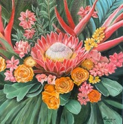 Obraz ręcznie malowany na płótnie 30x30 cm