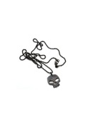 Długi naszyjnik unisex nieśmiertelnik czaszka skull rock goth punk