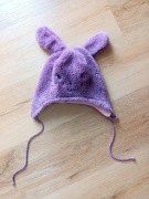 Urocza fioletowa czapka Królik Ergee (KiK) bonetka baranek, rozmiar 45-47