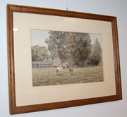 ODRĘCZNY RYSUNEK WIEJSKI WIDOK