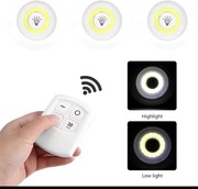 Zestaw trzech lamp LED na pilota 