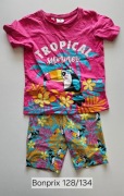 koszulka / t-shirt + krótkie spodenki - Bonprix - zestaw - rozmiar 128/134