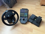 Logitech + Saitek ZESTAW PRO | Kierownica + Pedały + Panel | PC/PS | OKAZJA