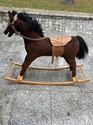 Koń na biegunach antyk kolekcja zabawka