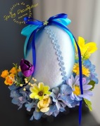 Stroik wielkanocny, dekoracja. Jajko Wielkanocne 