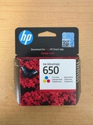 Tusz HP 650 kolor NOWY ORGINALNY