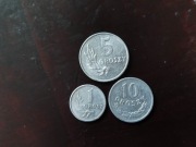 ZESTAW PRL, 1GR, 5GR., 10GR, CYNA