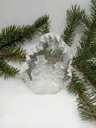 Szklany przycisk do papieru - rodzina bałwanków