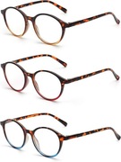 Zestaw 3 par okularów do czytania  +1.25  Sprężynowe zawiasy