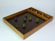 Dębowa tacka do rzucania kośćmi / dice tray ręcznie robiona. Opcja 3