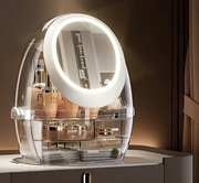 ORGANIZER kuferek BOX segregator z lusterkiem na kosmetyki