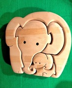 Ekologiczna drewniana zbawka SLOŃ dla dzieci