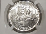 100 zł 1966 Mieszko i Dąbrówka - próba Ag, NGC MS67 Max !