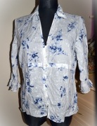 193^ m&s biała bluzka z  bawełny haftowana 42/44