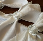 Vintage kółka obrączki na serwetki zesta 12szt szkło ręcznie zrobione nowe 