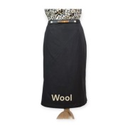 Basler czarna spódnica ołówkowa midi 40 L wełniana elegancka do biura