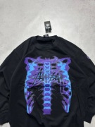 Stussy Reflective RIB CAGE 3M Long Sleeve Tee T-Shirt Czarna XL