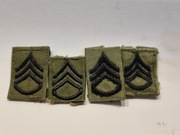 Naszywka SSG Staff Sergeant E-6 kołnierz czapka woodland Nam era