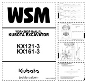 Kubota KX121-3 KX161-3 Alfa Workshop Manual Instrukcja serwisowa