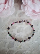 Bransoletka handmade z naturalnych kamieni hematyt granat epidot 