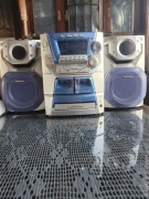 Wieża Panasonik na 5 płyt, dwie kasety, radio