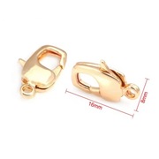 Zapięcie Lobster, Pozłacane 18K, 16,5 x 8 mm., 1 szt.