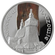 Srebrna moneta 20zł KOŚCIÓŁ W HACZOWIE - 0,84 oz uncji Ag 999. Czytaj opis