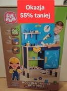 Warsztat drewniany NOWY z narzędziami Elefun,  Biedronka 