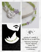 Choker Perydot Fluoryt Gwiazdki Srebro 925 Toggle Prezent
