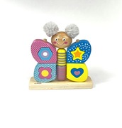 motylek pupilek montessori sorter zabawka drewniana Trefl