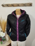 Czarna pikowana kurtka damska WindyPeak Sports, rozmiar 36 – lekka, ciepła,