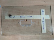 Szyba wewnętrzna piekarnika 37x22 cm