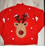 386* Next Świąteczny sweter renifer 10/11 lat_ 140/146 cm