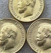 Rosja 10 Rubli Mikołaj II replika moneta złota kopia 1899r