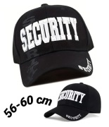 CZARNA Czapka TRUCKER SECURITY biały haft 55-61cm