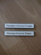 Deseczka napis Pamiątka I Komunii Świętej różne