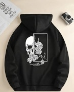 Bluza z kapturem i nadrukiem na plecach 