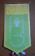 Proporczyk - Wojewódzka Spartakiada Młodzieży 1984 II miejsce