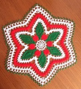 Serweta świąteczna  "Kwiaty Poinsecji"-  Boże Narodzenie