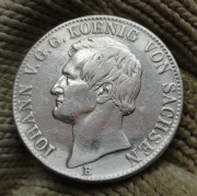 TALAR  GÓRNICZY Z 1860 R.  SAKSONIA , SREBRO ORYGINAŁ