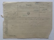12.TELEGRAM weselny na blankiecie pocztowym 1926r.