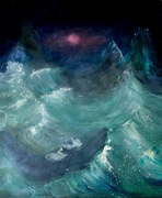 Obraz olejny wzburzone fale